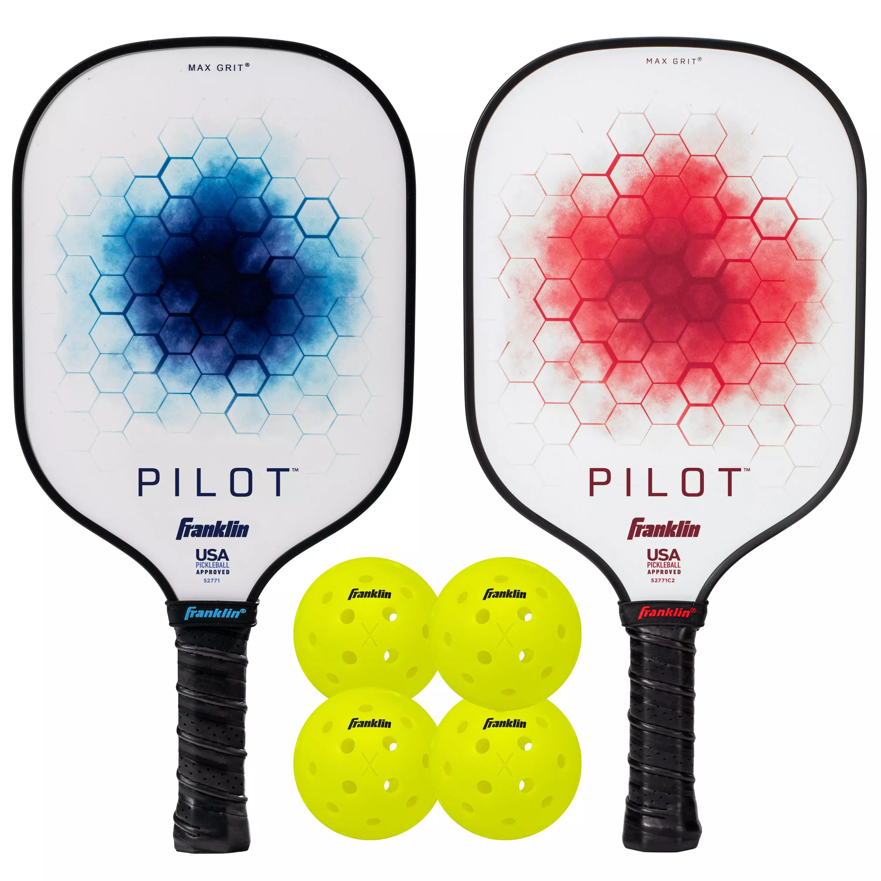 Franklin Pilot ピックルボールラケット 2本セット＆ボール付き Franklin Sports Pilot 2 Player Paddle and Ball Set - Blue/Red